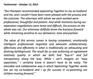 Testimonial October 2014